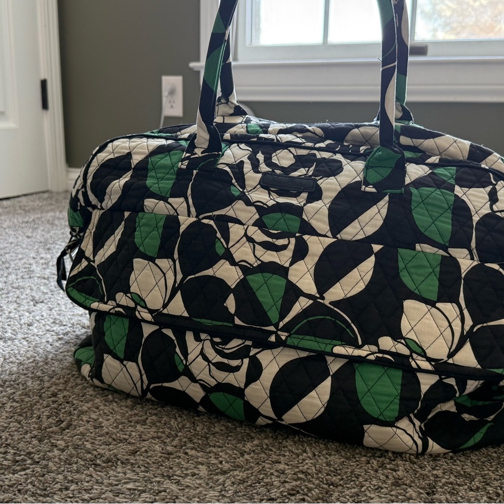 Vera Bradley Green and Black Travel Bag